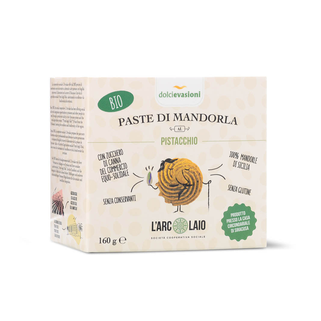 Pasta di mandorla siciliana al pistacchio